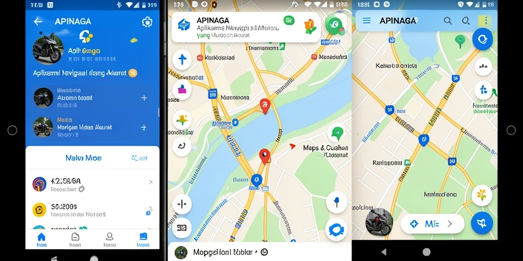 Tampilan antarmuka APINAGA dengan fungsi Navigasi Motor yang jelas.