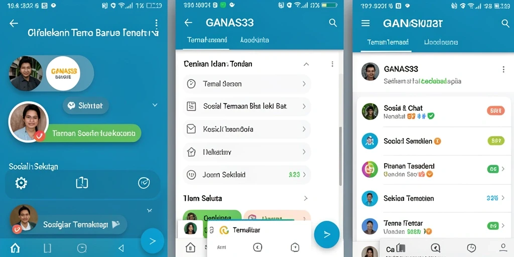 Antarmuka menarik GANAS33 untuk mencari teman sekitar.