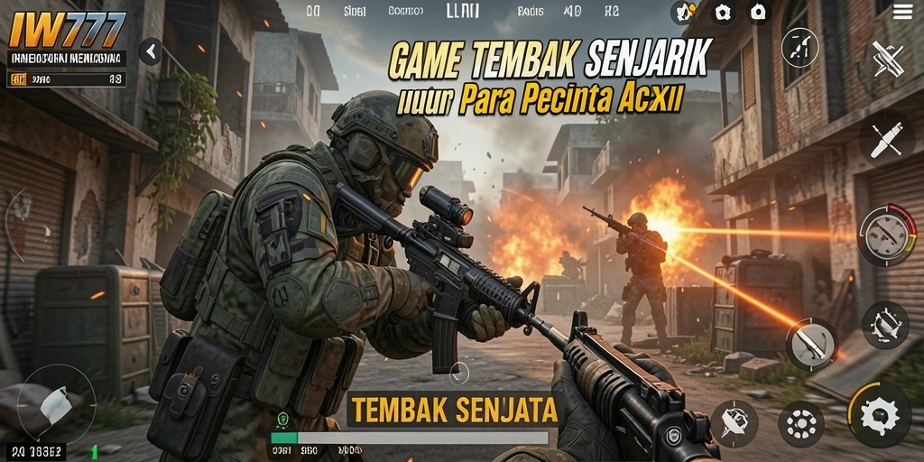 Antarmuka IW777 menampilkan aksi tembat menembak yang mendebarkan.