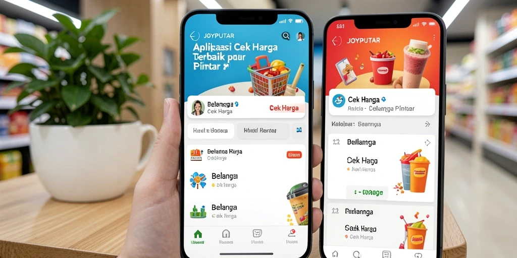 Tampilan antarmuka utama JOYPUTAR dengan fitur cek harga.