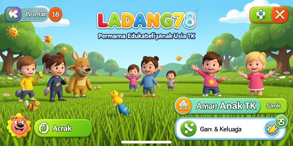 Tampilan antarmuka yang cerah dan menarik dari LADANG78.