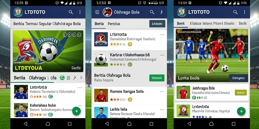 Antarmuka LTDTOTO menampilkan berita dan statistik olahraga bola dengan jelas.