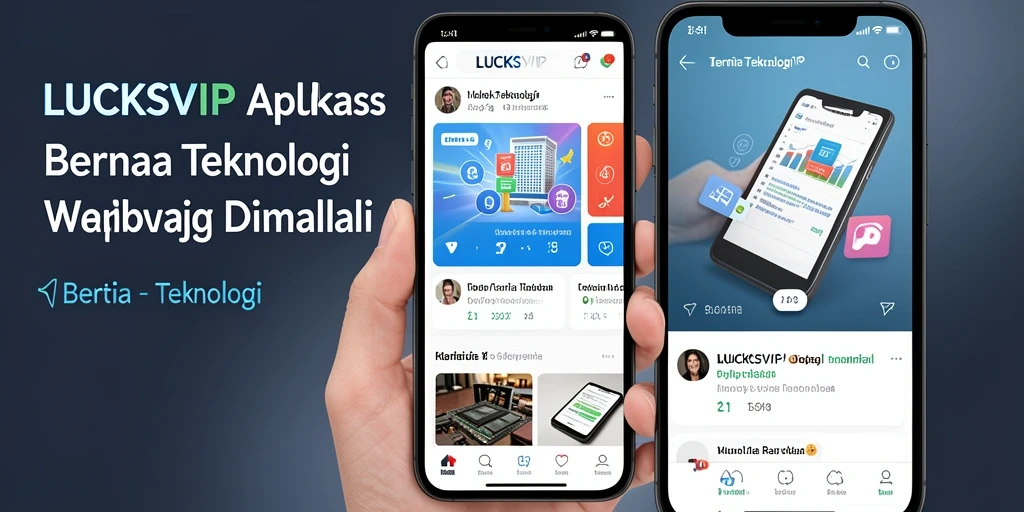 Antarmuka LUCKSVIP menampilkan berita teknologi terbaru.