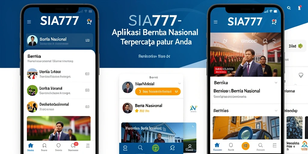 Antarmuka menarik aplikasi SIA777 yang menampilkan berita terbaru.
