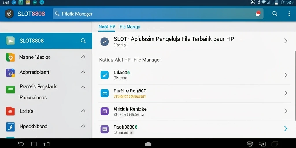 Tampilan antarmuka SLOT8808 yang memudahkan pengelolaan file.